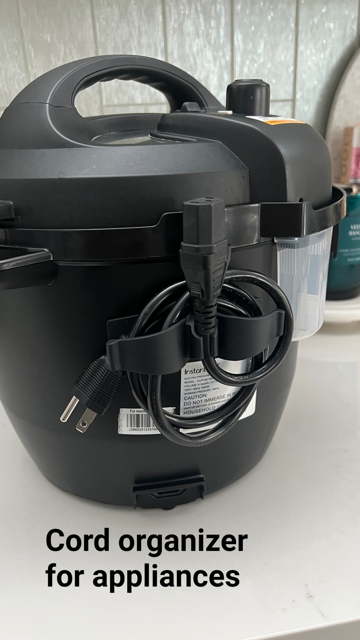 Cord Organizer for Appliances 