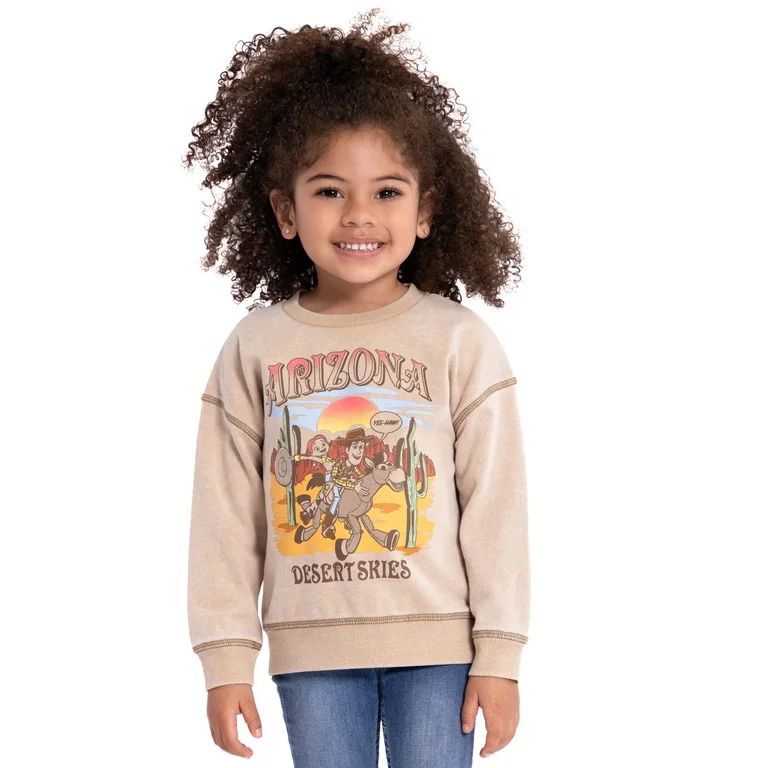 Toy Story Toddler Girl Crewneck Sweatshirt, Sizes 12M-5T - Walmart.com | Walmart (US)