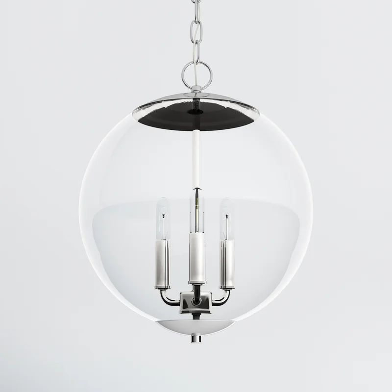 Patterson 3 Light Metal Dimmable Globe Chandelier | Wayfair North America