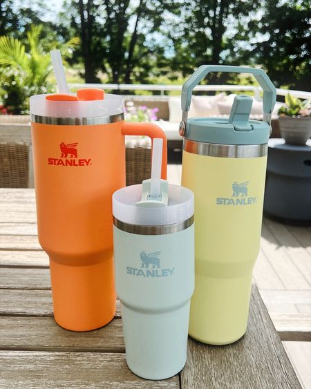 Our @stanley_brand line-up for summertime 👏🏼 The 40 oz + 14 oz Quencher + The Ice Flow in fun new colors 🍊🍋💧