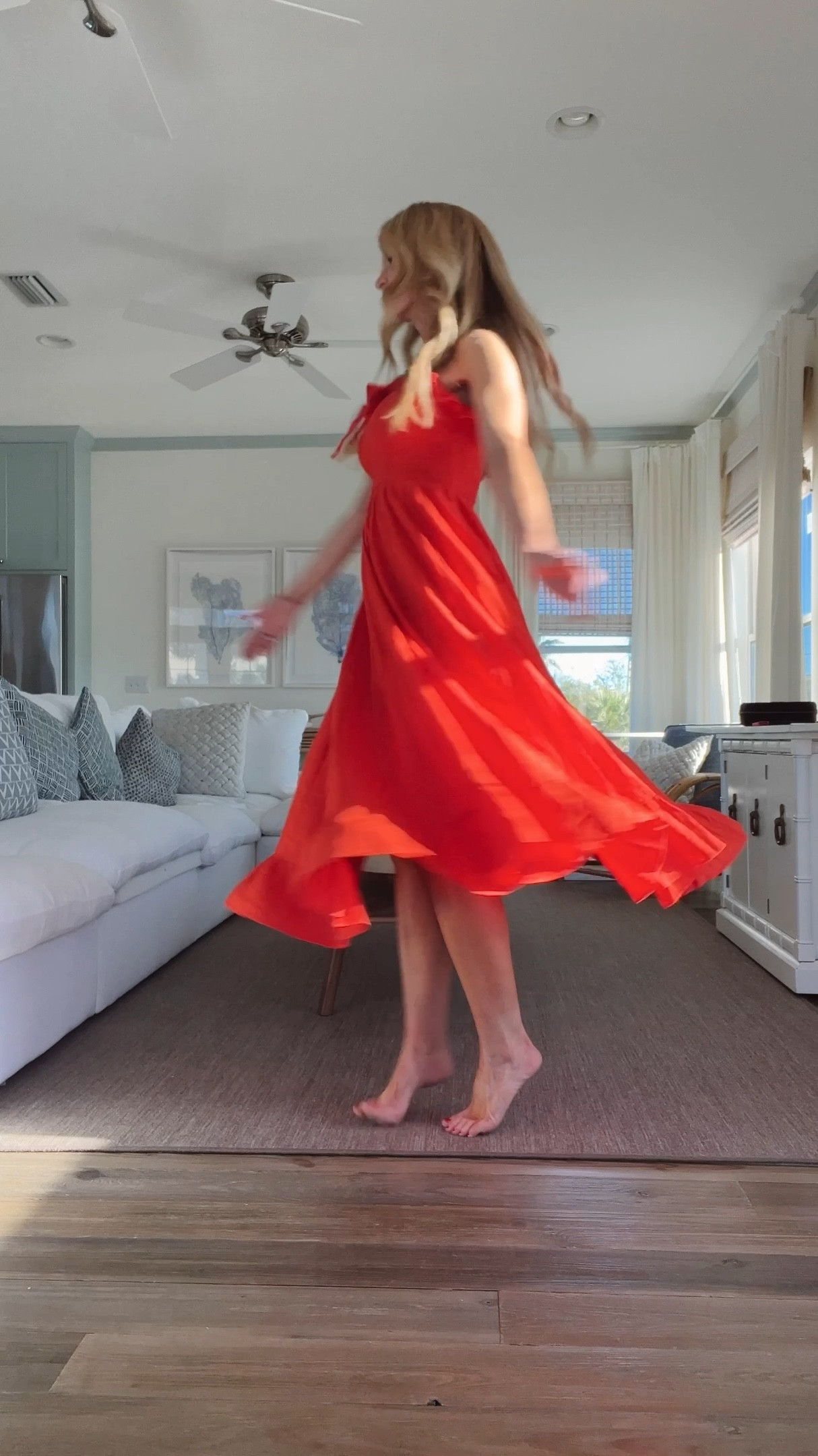Poppy red strapless midi dress: wearing size XS

#LTKswim #LTKSeasonal #LTKstyletip