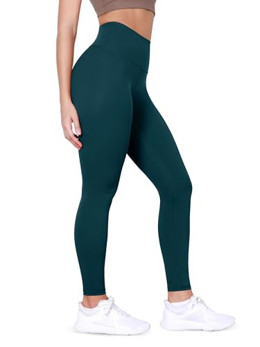 ODODOS Body-Hugging Full Length Workout Leggings with Back Pocket for Women, 28" High Waist Yoga Pants, Forest Teal, Large | Amazon (US)