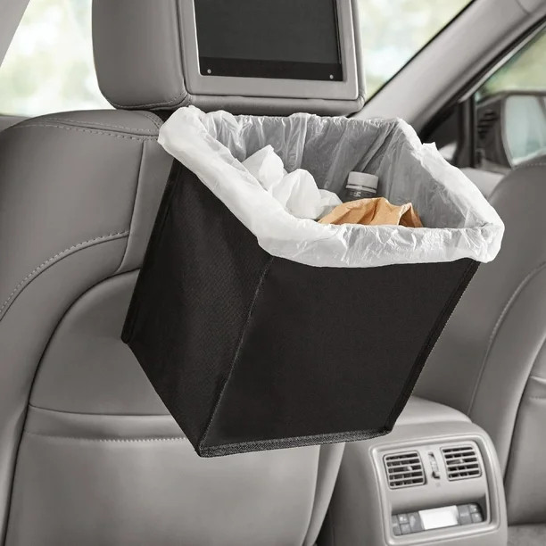 Auto Drive Black Car Seat Trash Bag Fits Most Vehicles Size: 7" x 9.5" x 11" - Walmart.com | Walmart (US)