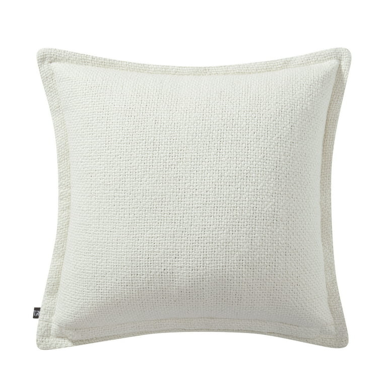 My Texas House 20" x 20" Allie Reversible Solid Blue Cotton Decorative Pillow Covers (2 Count) | Walmart (US)