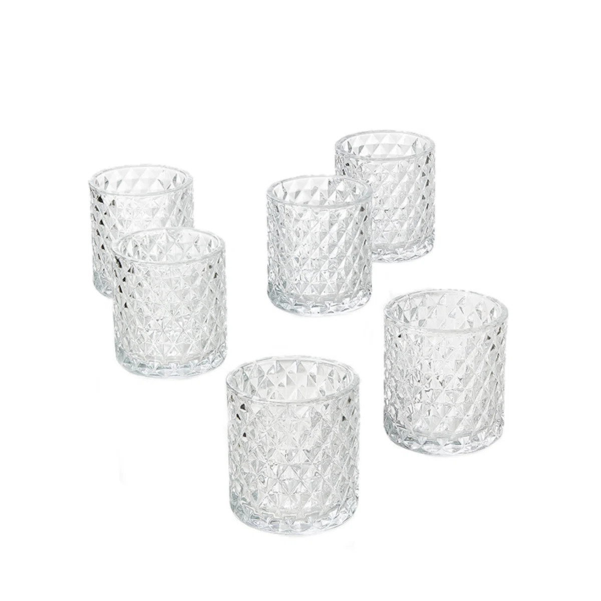 3.5'' H Glass Tabletop Tealight Holder (Set of 6) | Wayfair North America