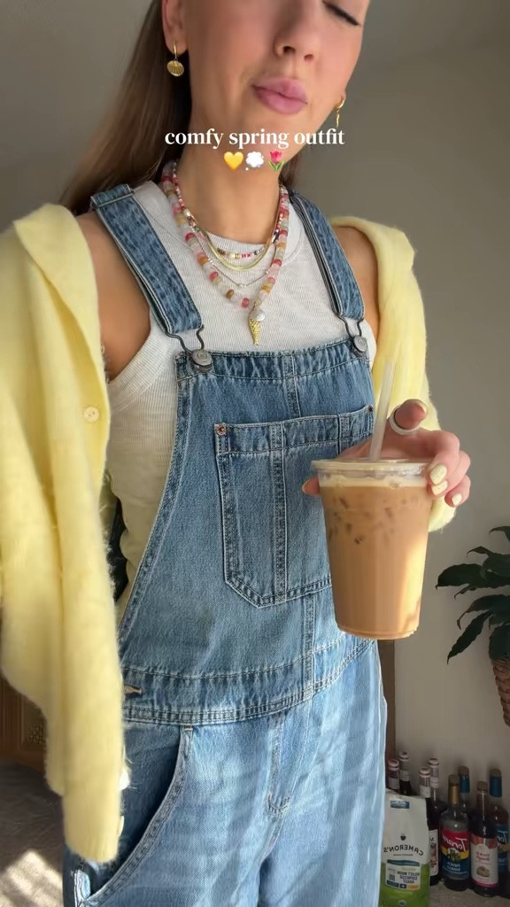 Comfy and colorful spring outfit 💛 
Overalls: 0
Cardigan: Golden Haze 

#LTKgrwm #LTKSeasonal #LTKootd