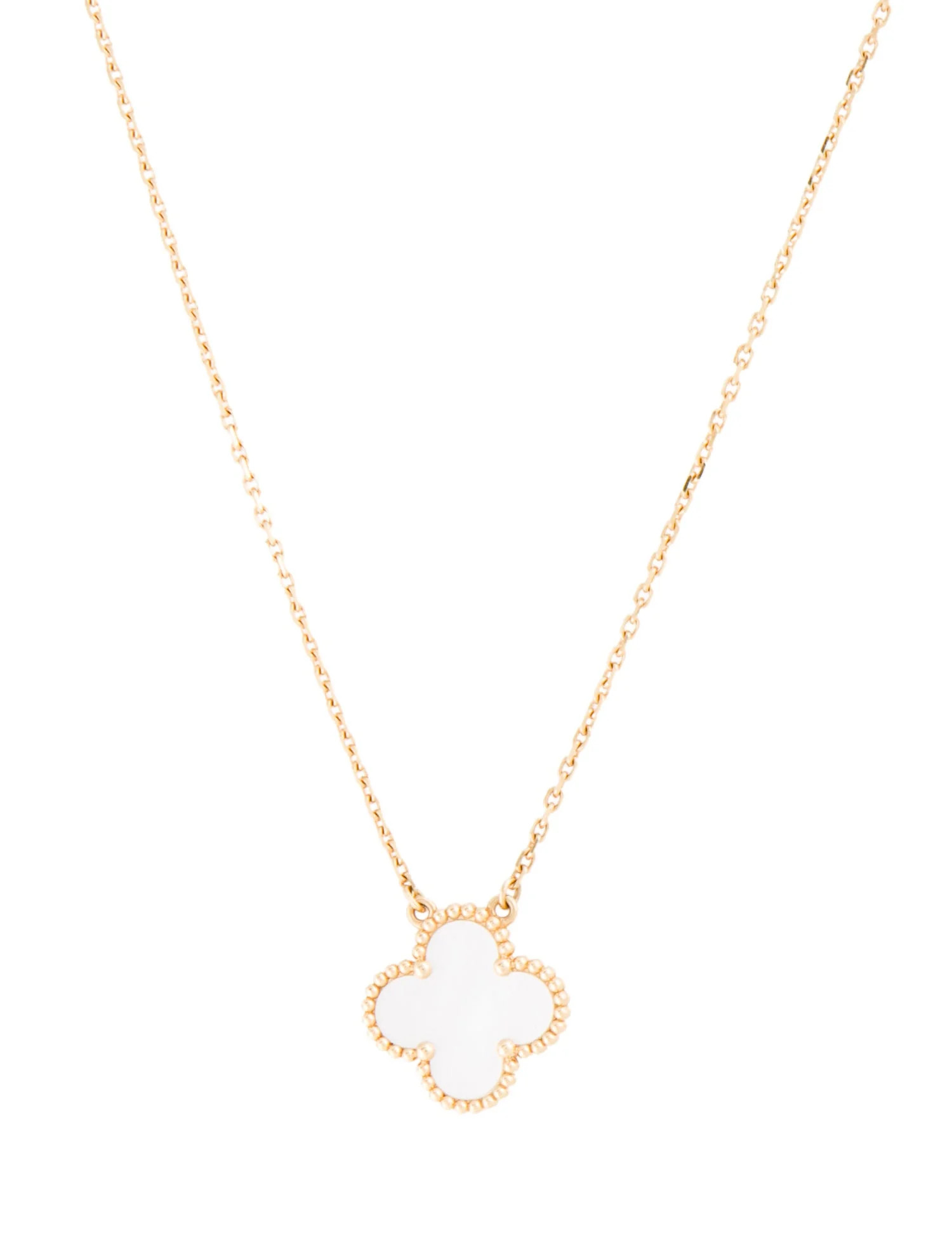 Mother of Pearl Vintage Alhambra Pendant Necklace | The RealReal
