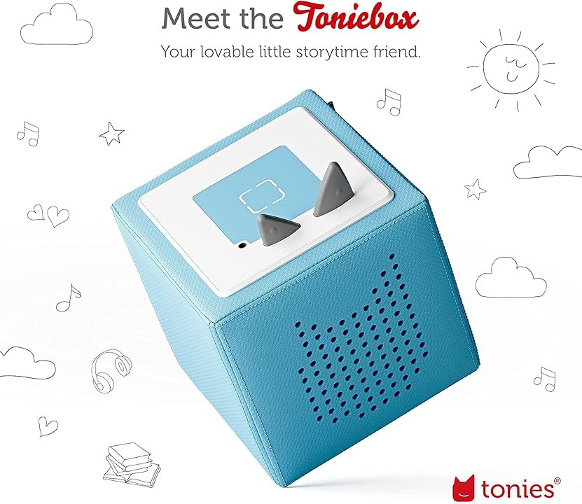 Toniebox Audio Player Starter Set with Playtime Puppy - Listen, Learn, and Play with One Huggable Little Box - Light Blue | Amazon (US)