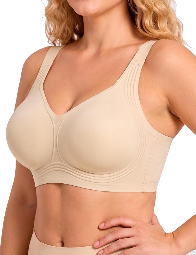 PoseFree Jelly Bras for Women Pullover Wireless Seamless Sleep Bra | Amazon (US)