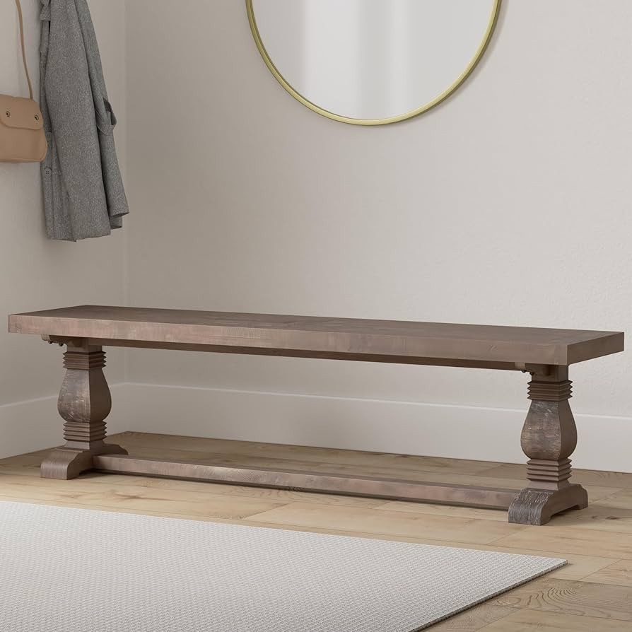 Kosas Home Caleb Bench Weathered Gray 66" | Amazon (US)