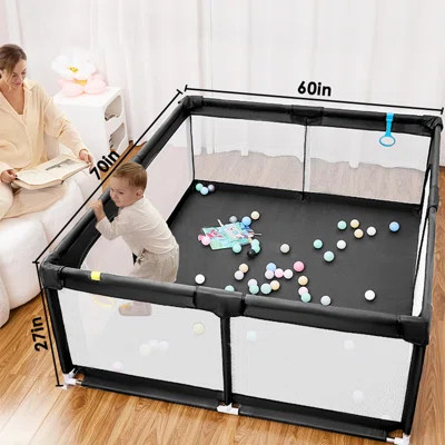 Baby Playpen With Mat 71" X 59", Extra Large Play Yard For Babies And Toddlers, Safety Baby Fence, Indoor & Outdoor Kids Activity Play Center With Ant | Wayfair North America