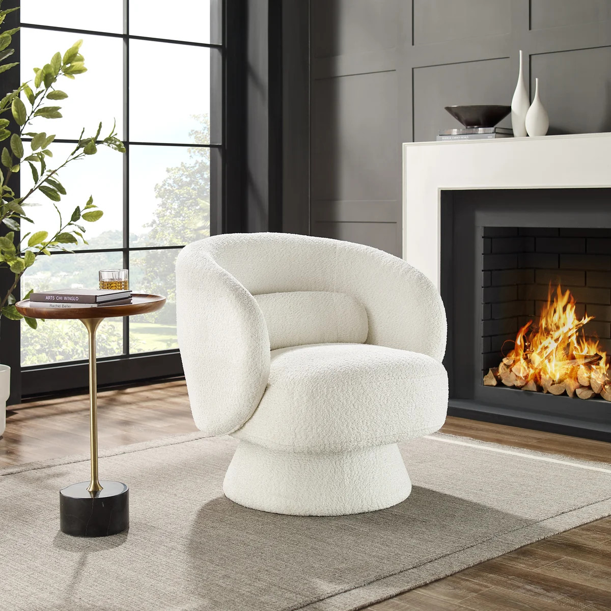 Saboor 30.7'' W Swivel Accent Chair | Wayfair North America