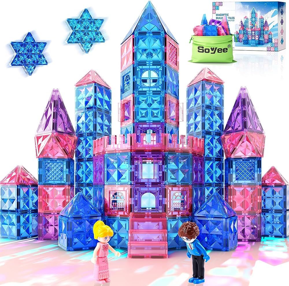 Diamond Magnetic Building Blocks - Frozen Princess Toys for 3-8 Year Old Girls & Boys - Birthday ... | Amazon (US)