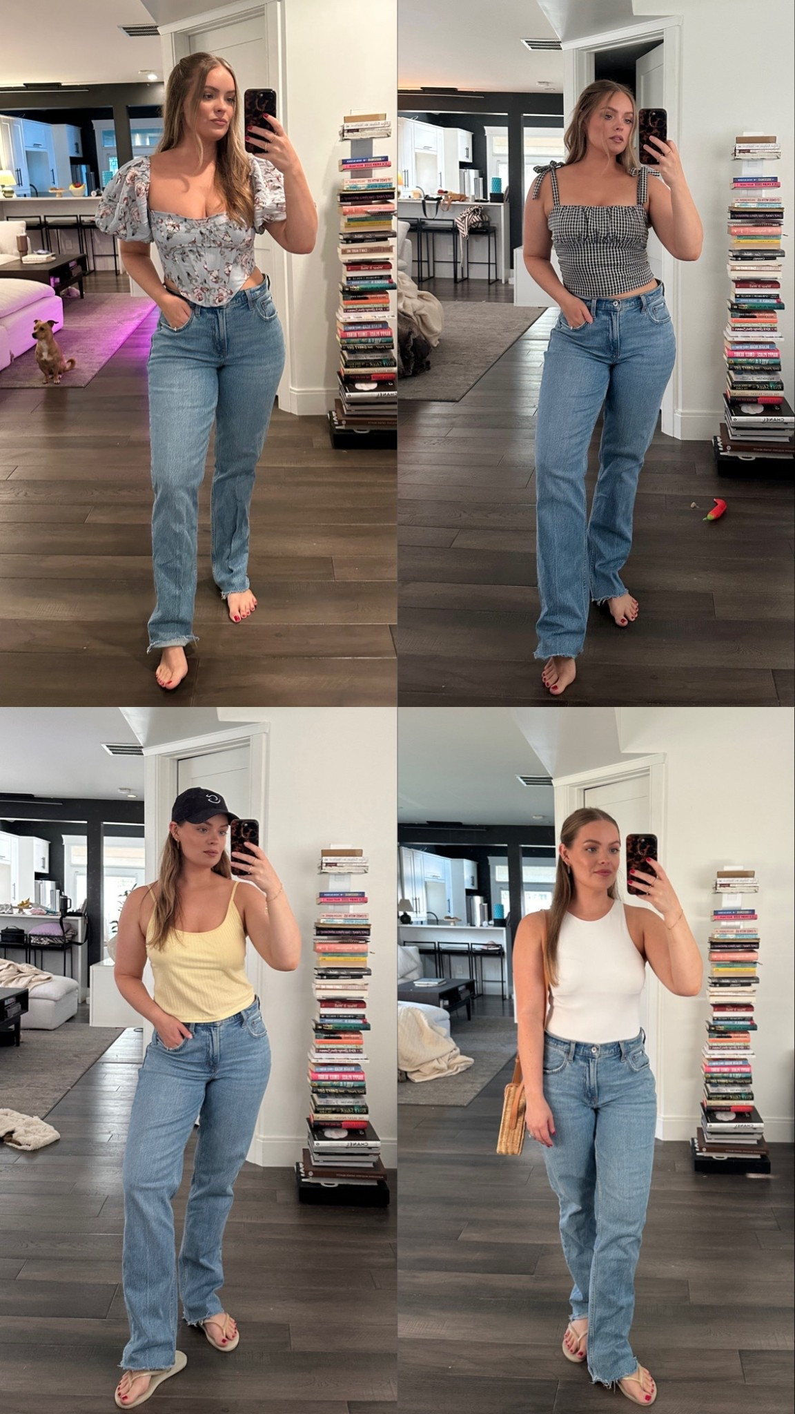 My favorite jeans are 50% off right now! I’m in a size 6, regular length, curve love line 👖🤍 all I’ve been wearing all month long

#LTKStyleTip #LTKFindsUnder50 #LTKSaleAlert