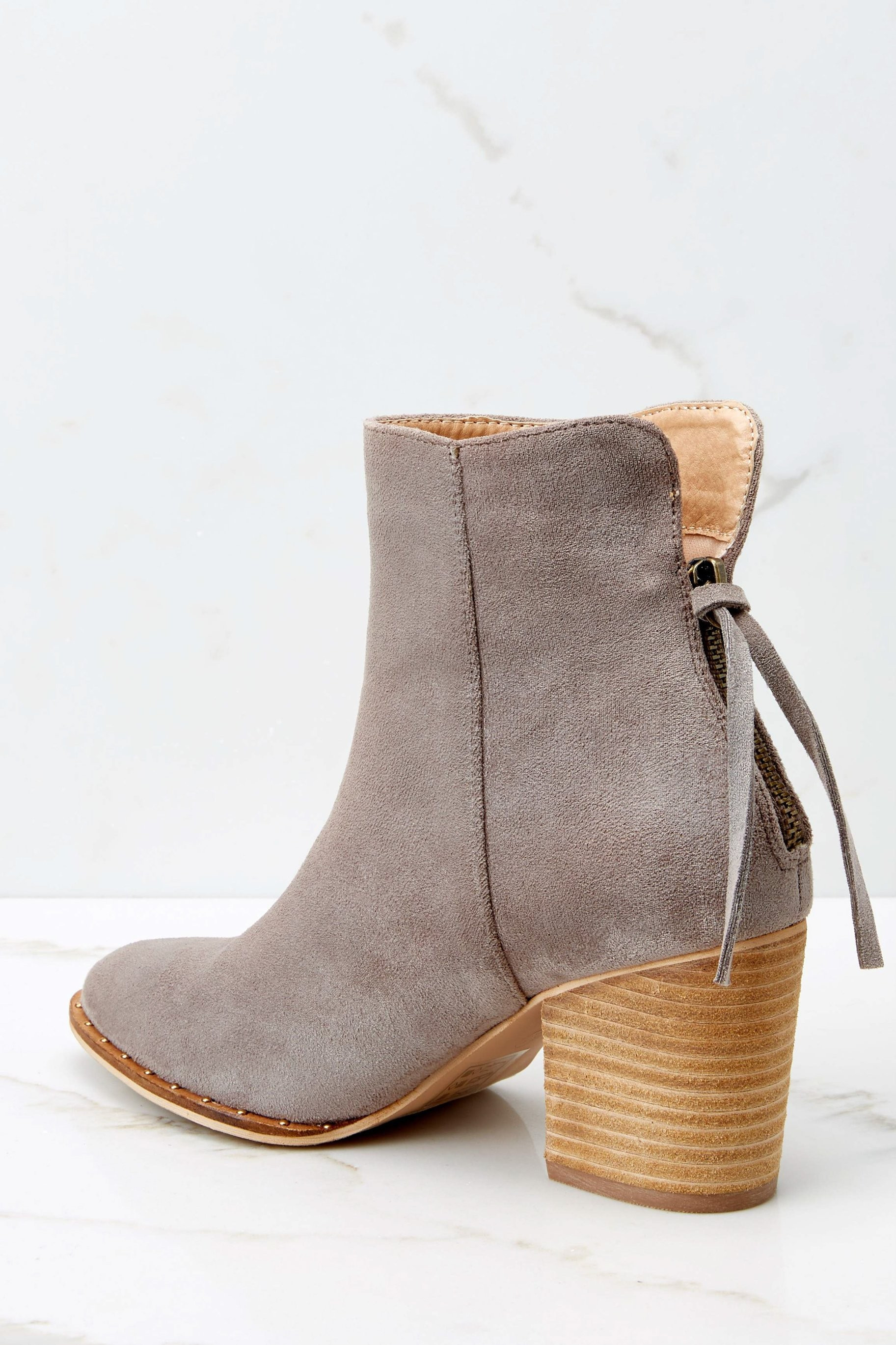 Taking These With Me Grey Ankle Booties | Red Dress 