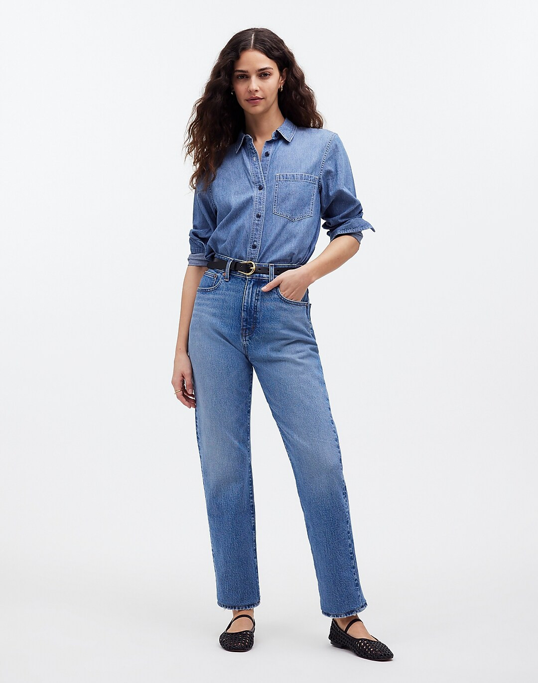 The '90s Straight Crop Jean in Fitzgerald Wash | Madewell