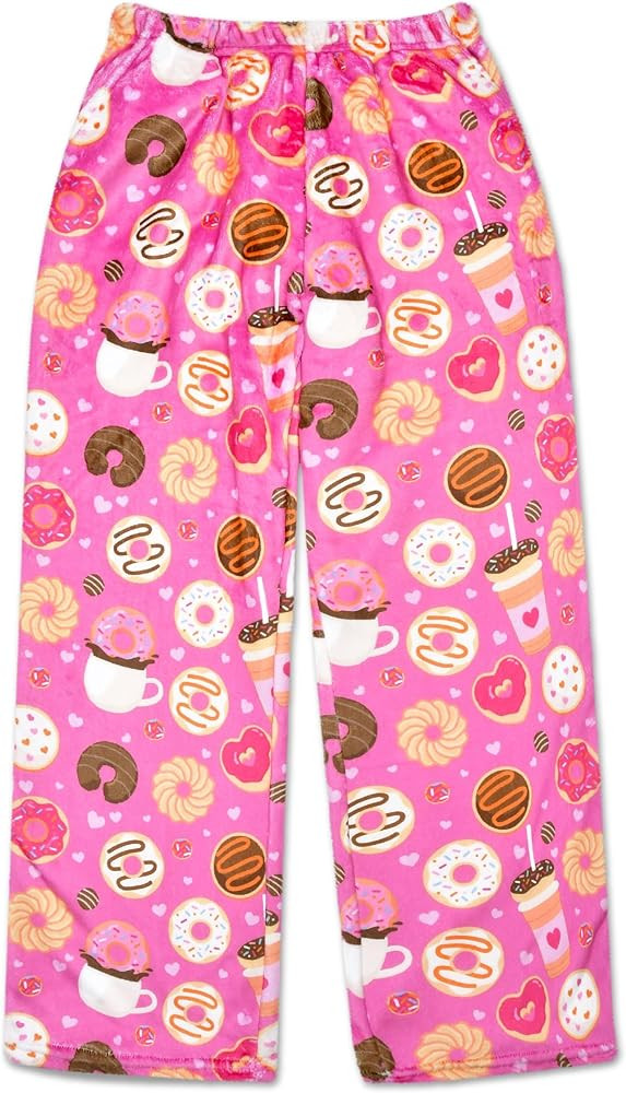 iscream Big Girls Silky Soft Plush Bold Print Fleece Pants - Bake Shop Collection Collection | Amazon (US)