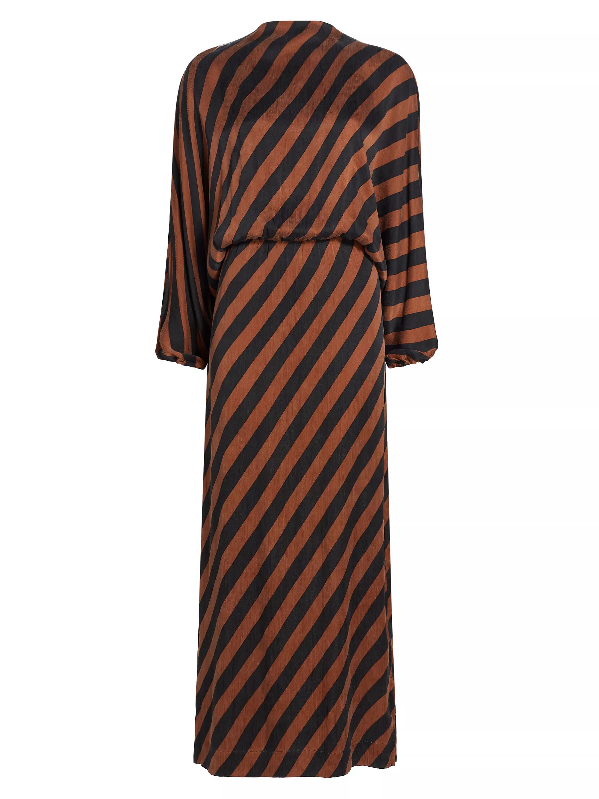 Enclosed Stripe Blouson Maxi Dress | Saks Fifth Avenue