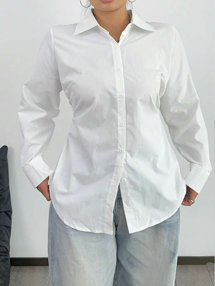 Vibekara Plus Size Women's Casual Business Shirt Fall Cloth For Women | SHEIN