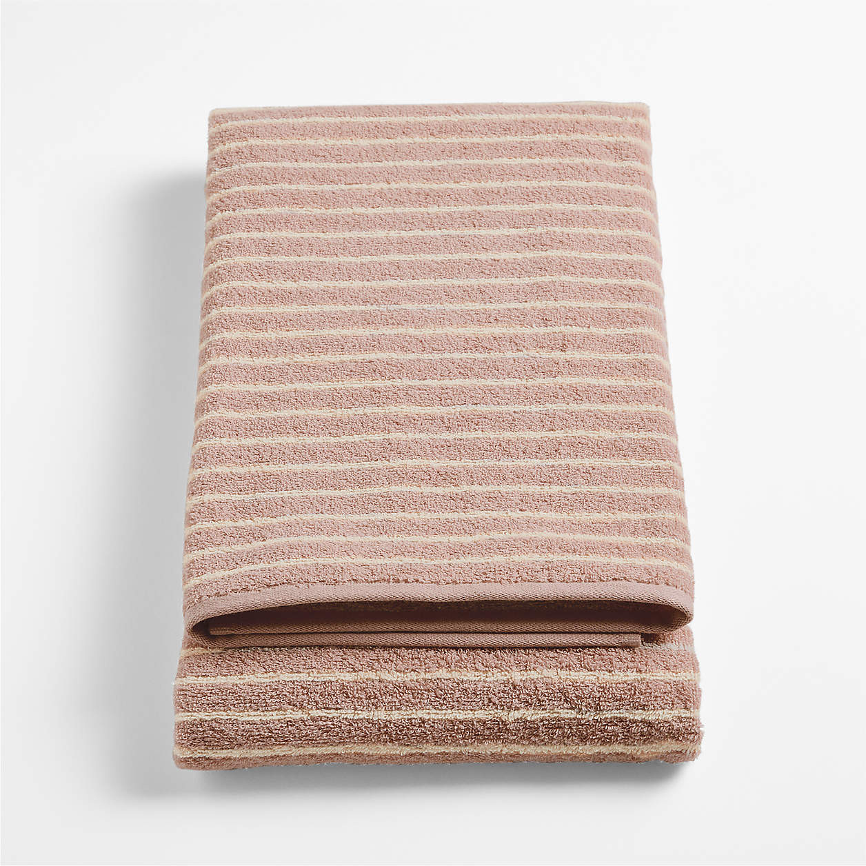 Turkish 100% Organic Cotton Breton Stripe Fair Lilac Kids Bath Towel | Crate & Kids | Crate & Barrel