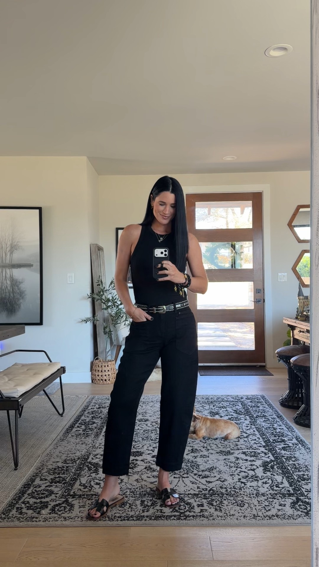 Just got these jeans in from Ruti and am obsessed!! Wearing a size 4. They’re so comfy and flattering. I linked my H sandals and my basic layering tank top.

#LTKSaleAlert