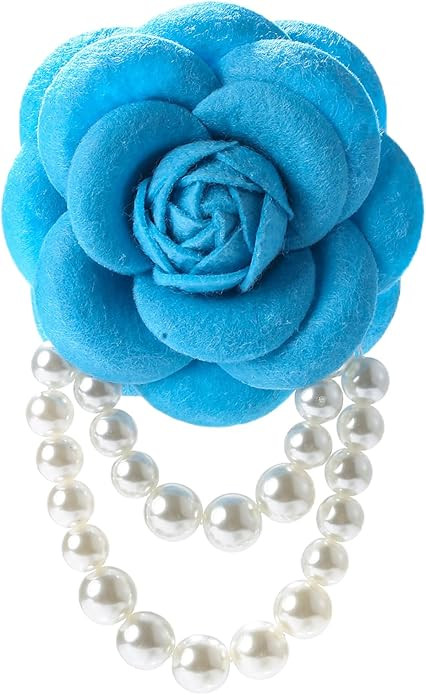 Vintage Camellia Pearl Tassel Brooches Bracelet Bohemian Pearl Safety Pins Bracelets Flower Hairp... | Amazon (US)