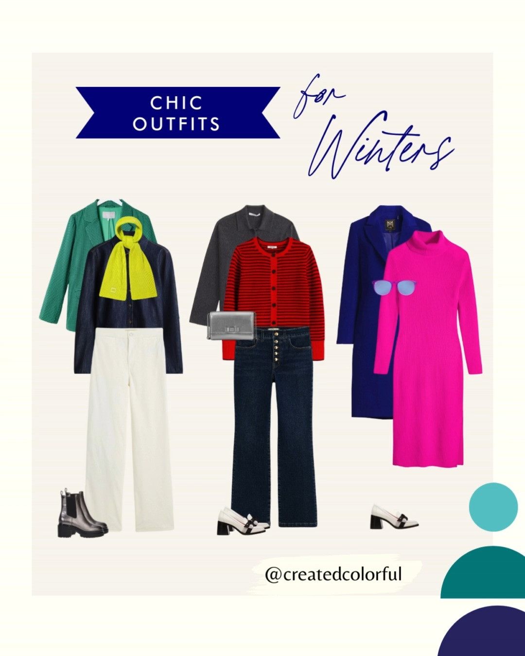 Winter palettes, believe it or not, there’s a way to balance simplicity and making a statement! 

Mixing timeless silhouettes and textures with a pop of color is the way to go.

Want more inspo like this? Head over to our 2024 Winter Capsule blog for even more chic outfits!

#createdcolorful 

#LTKStyleTip #LTKSeasonal #LTKHoliday