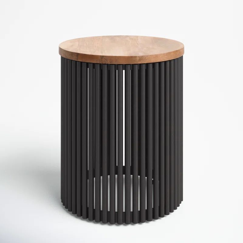 Taryn Solid Wood Drum End Table | Wayfair North America