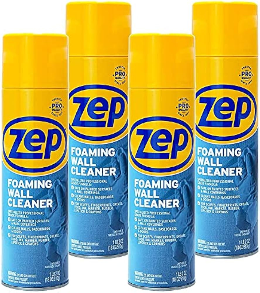 Zep Foaming Wall Cleaner - 18 Ounce (Case of 4) ZUFWC18 - Removes Stains Without Damaging Finishe... | Amazon (US)