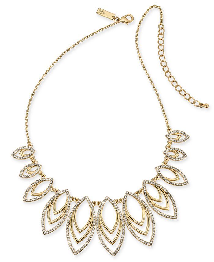 INC Navette Statement Necklace, 18" + 3" extender, Created for Macy's | Macys (US)