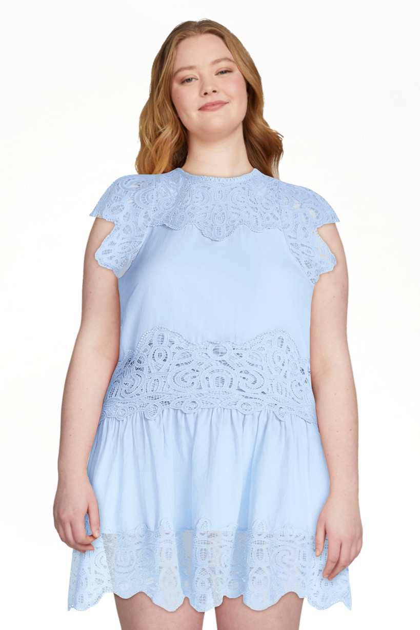 Scoop Women's and Women's Plus Crochet Mini Dress, Sizes XS-4X | Walmart (US)
