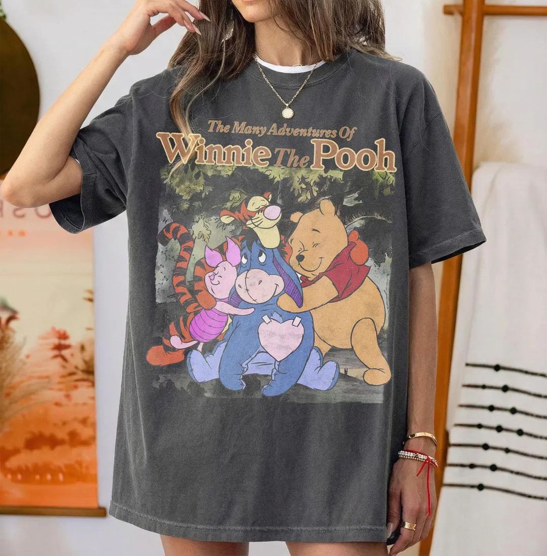 Retro Comfort Colors Winnie The Pooh and Friends Shirt | Etsy (US)