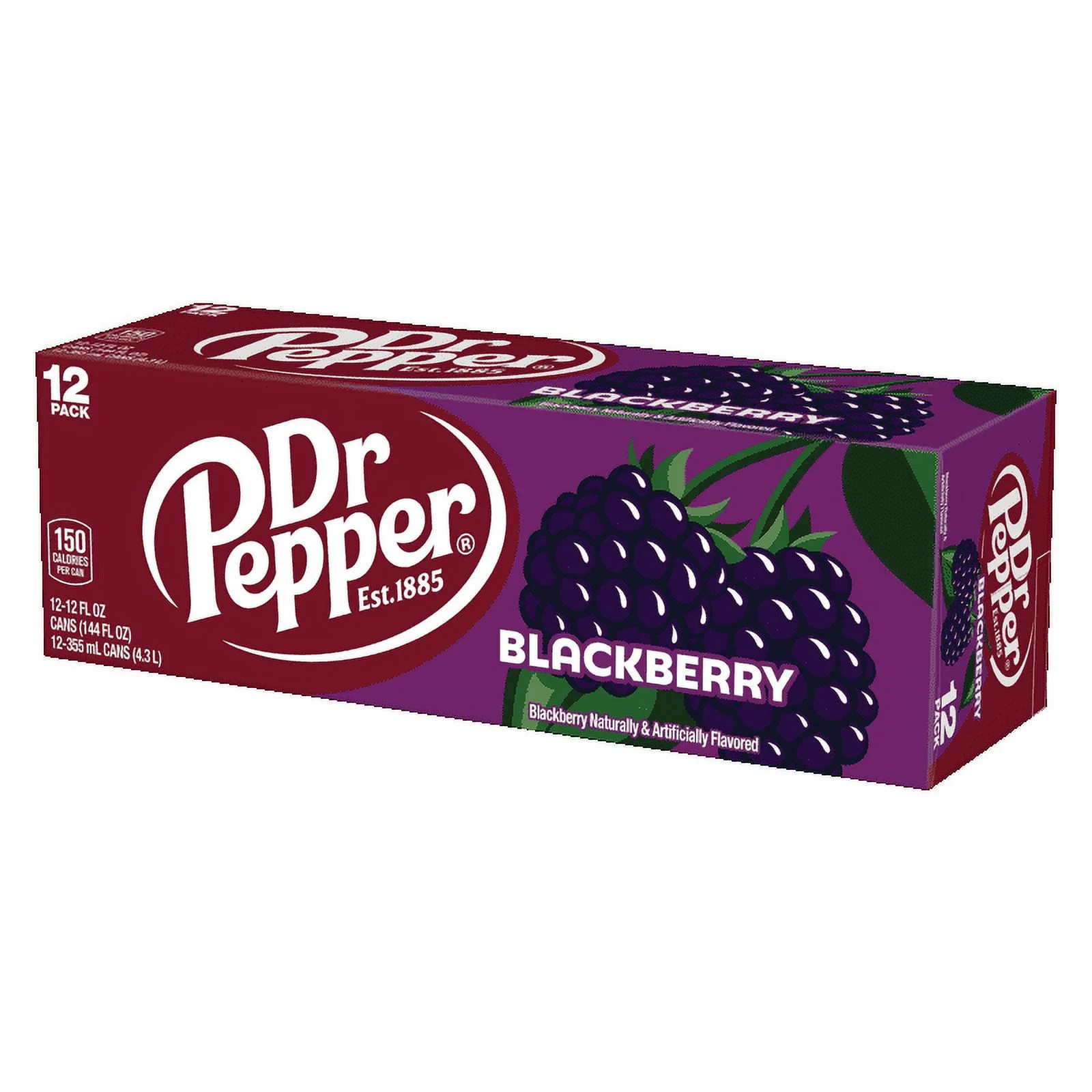 Dr Pepper Blackberry, 12 oz cans, Pack of 12 - Walmart.com | Walmart (US)