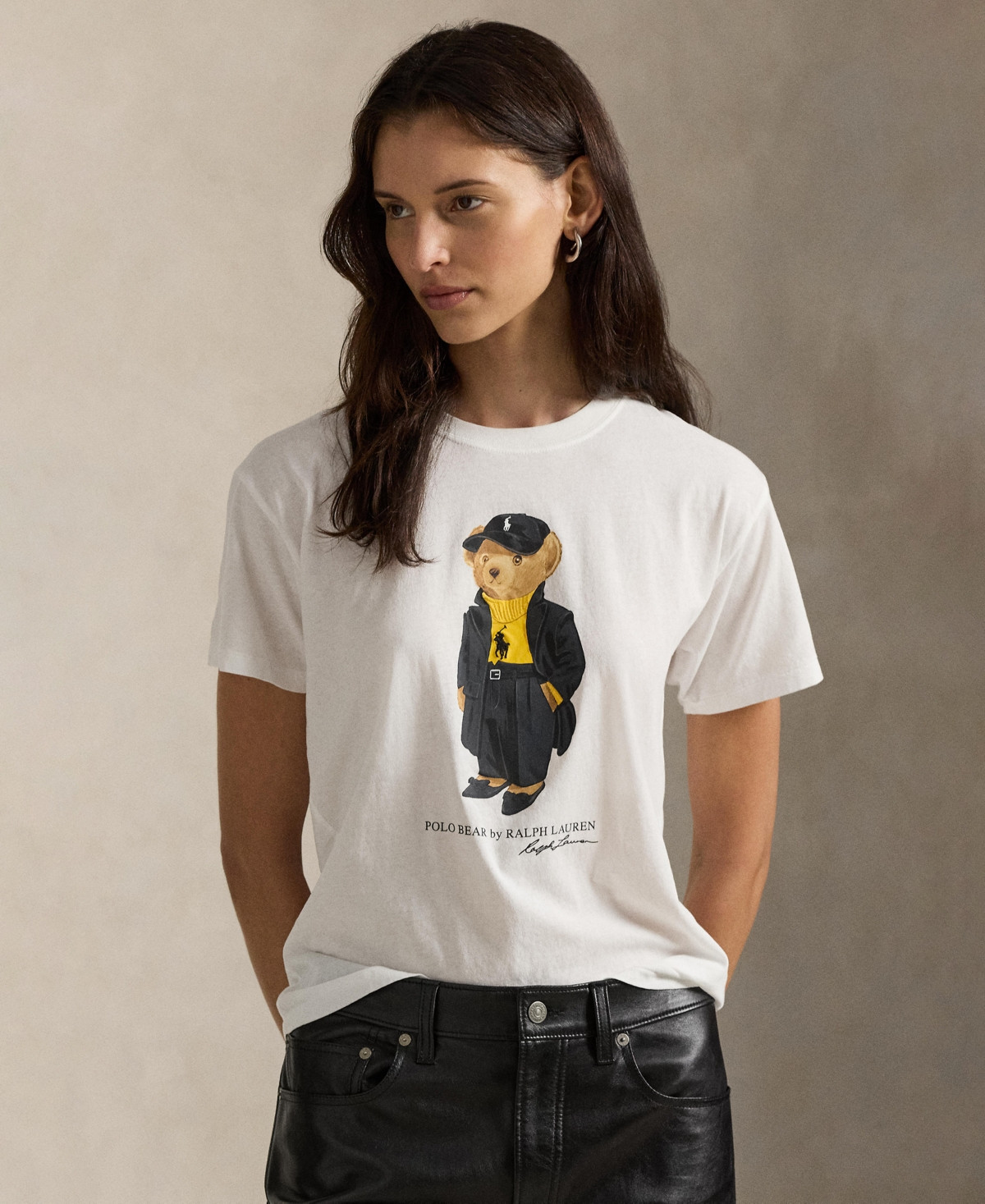Polo Ralph Lauren Women's Holiday Bear Crew Neck T-Shirt - White | Macy's