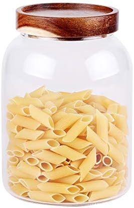 Glass Storage Jar, Food Storage Container/Canisters with Airtight Lid for Serving Tea, Coffee, Ho... | Amazon (US)