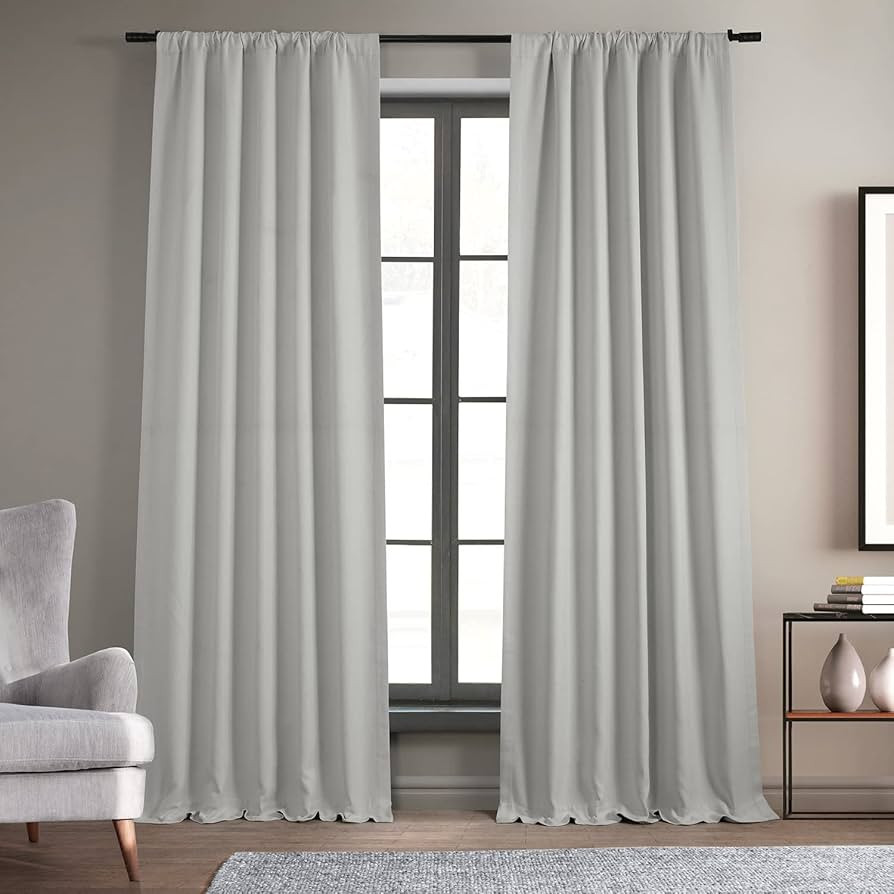 HPD Half Price Drapes BOCH-LN1855-96 Faux Linen Room Darkening Curtains for Bedroom (1 Panel), 50... | Amazon (US)
