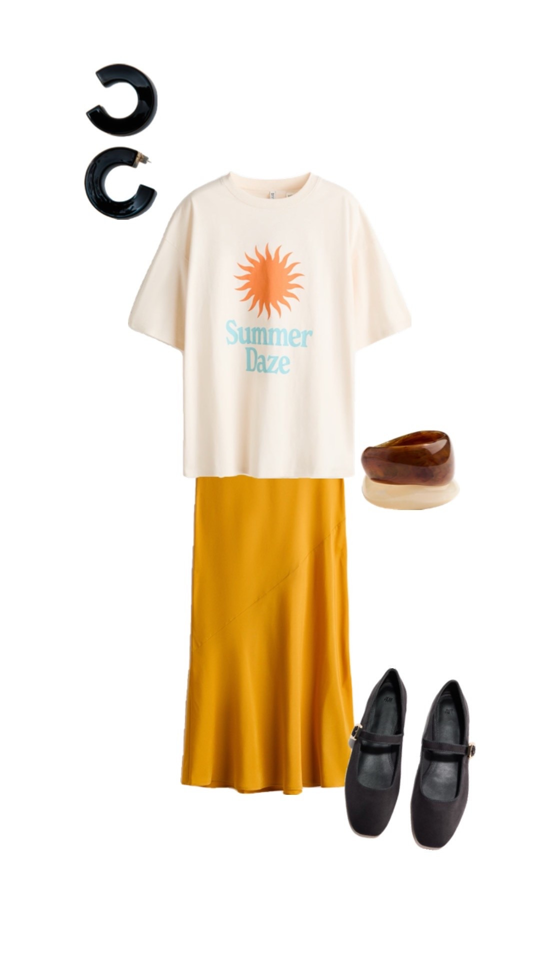 Formule graphic tee + jupe satinée

#LTKsummer #LTKworkwear #LTKstyletip