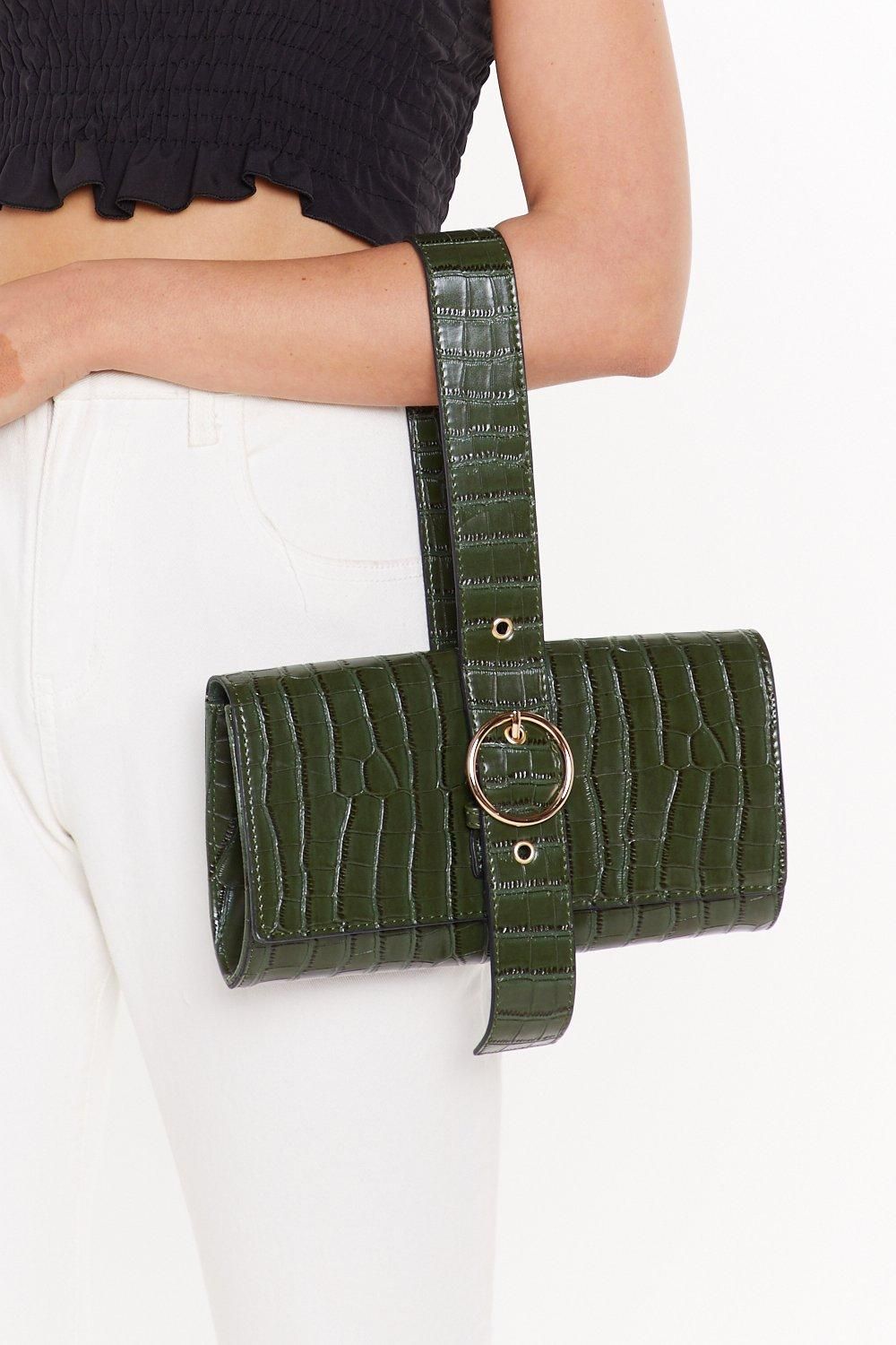 WANT Croc Your Heart Out Faux Leather Buckle Bag | NastyGal (US & CA)