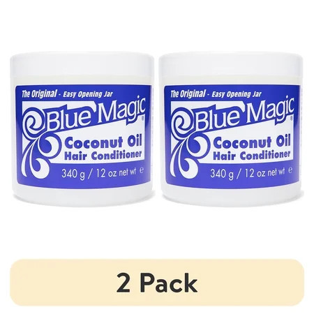 (2 pack) Blue Magic Coconut Oil Conditioner 12 oz. Dry Hair Type Repair Split Ends Moisturizing Jar | Walmart (US)
