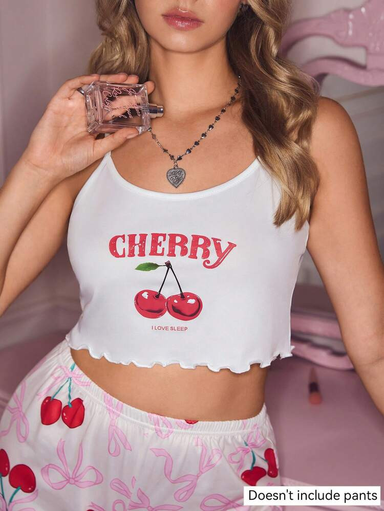 SHEIN Avocado Print Cute Women Pajama Top | SHEIN