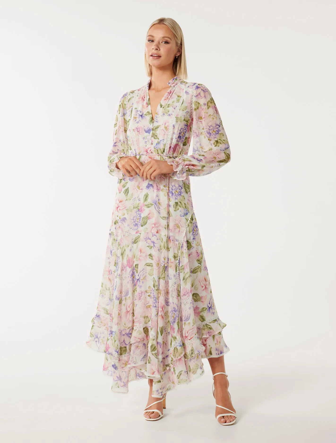 Matiese Button-Up Ruffle Midi Dress | Forever New (AU)