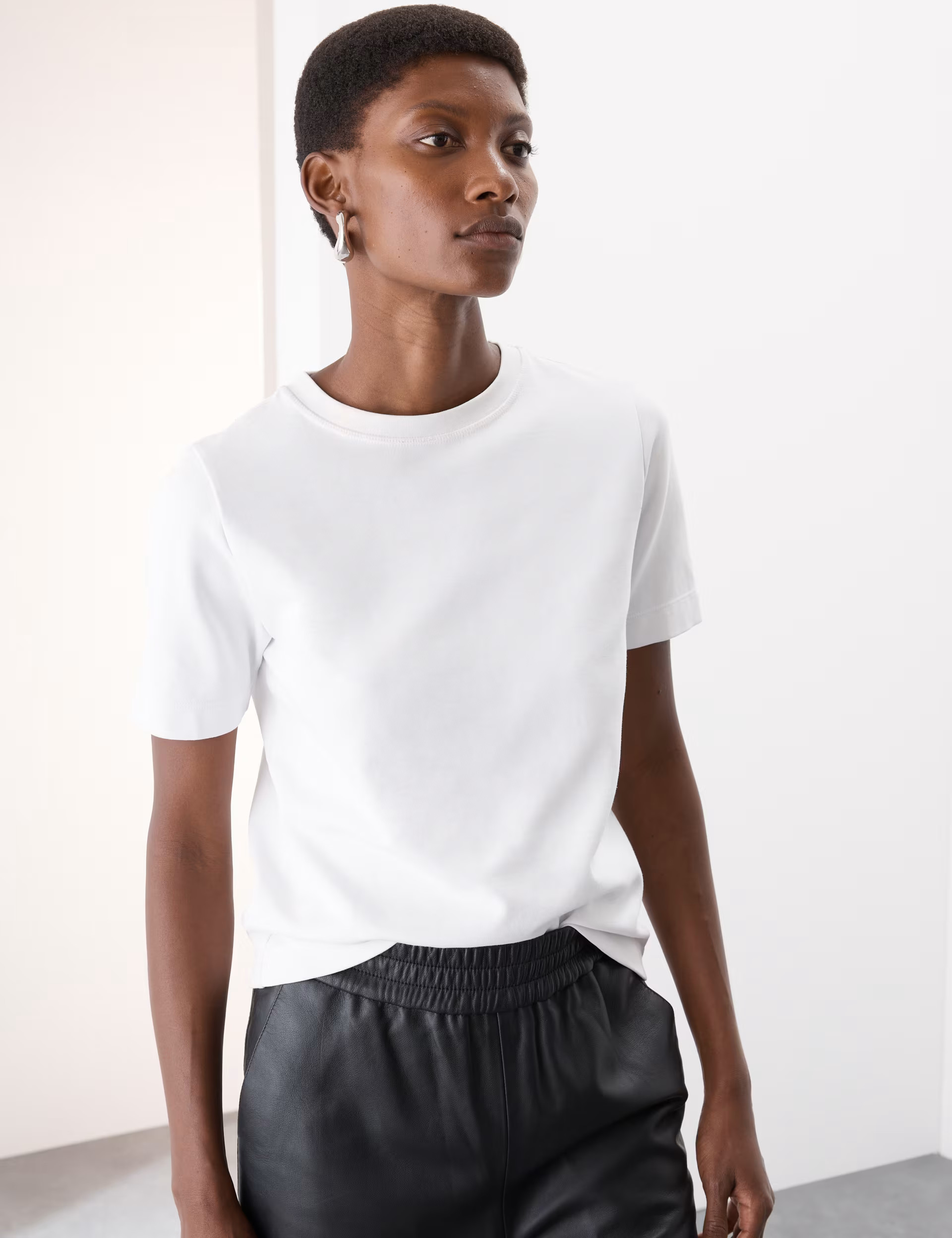 Cotton Rich Crew Neck T-Shirt | Marks & Spencer (UK)