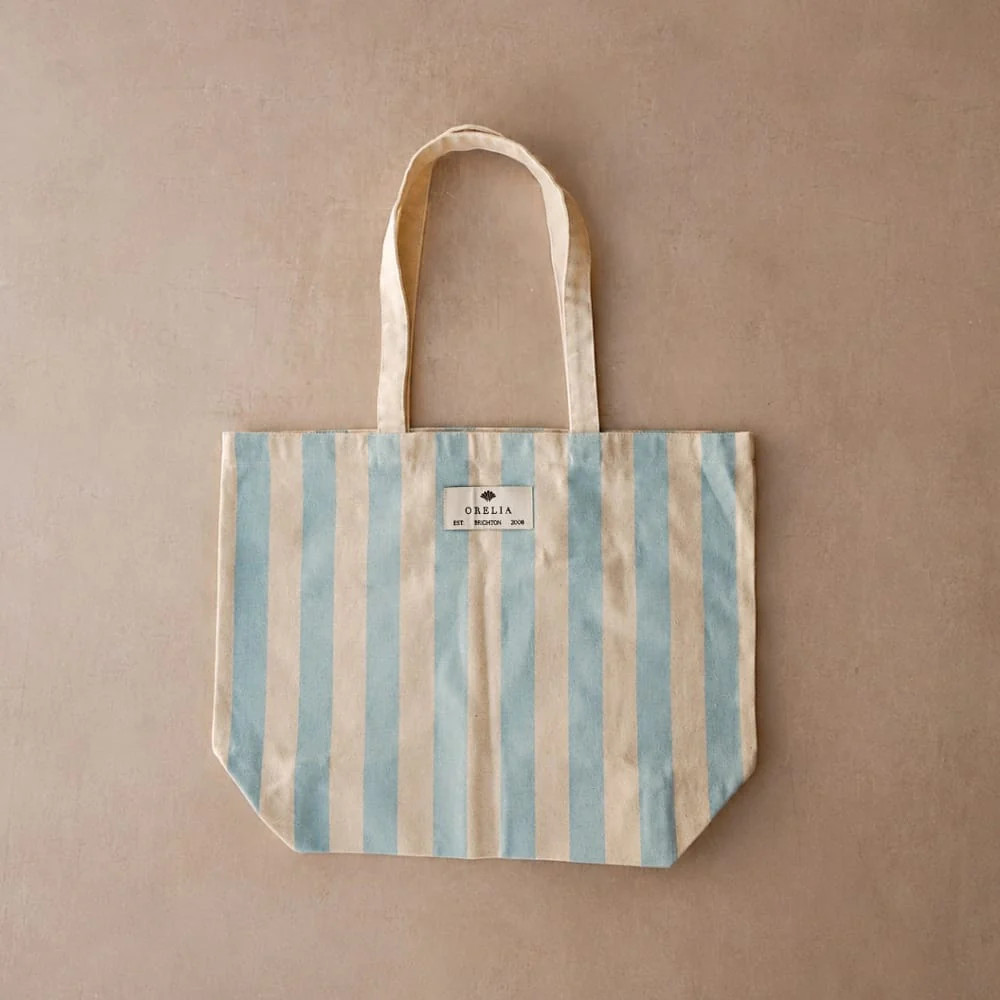 Beach Tote Bag - Blue Stripe - Orelia | Orelia