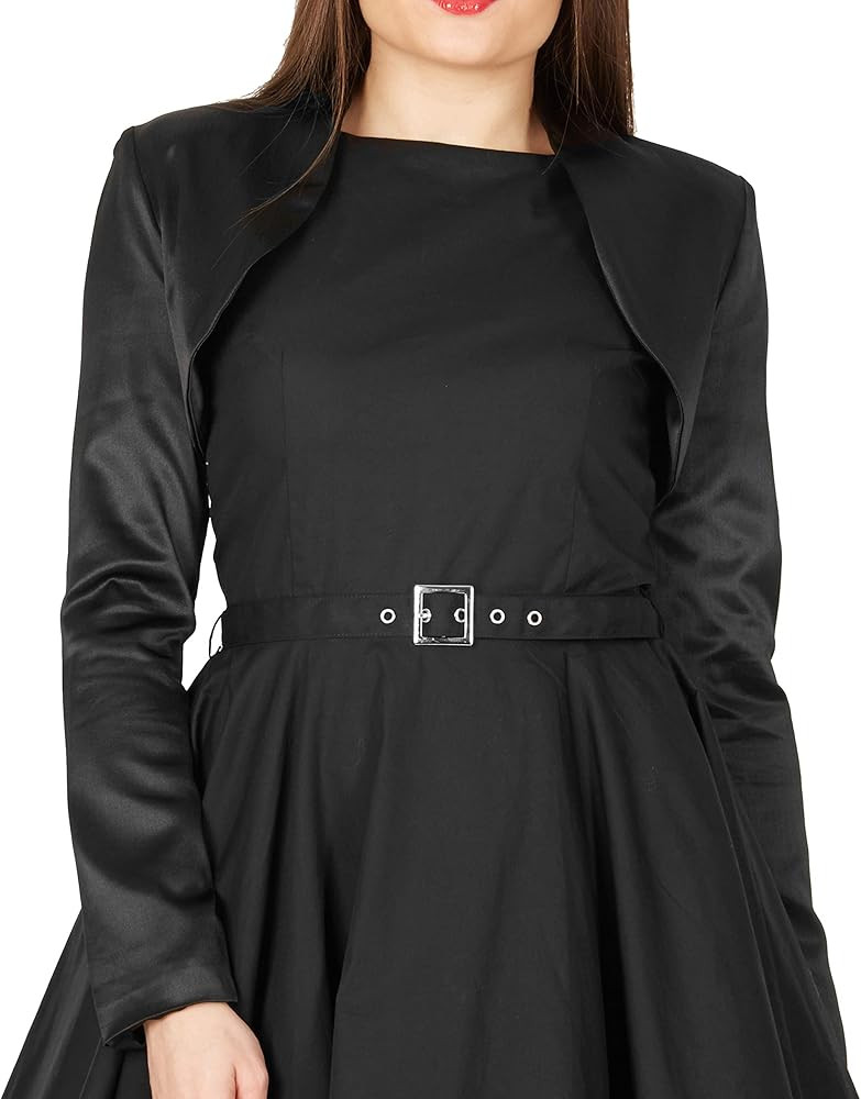 BlackButterfly Formal Satin Long Sleeve Bolero Shrug | Amazon (US)