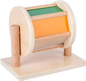 Montessori Baby Toys Play Kit Montessori Mirror Peekaboo Knob Puzzle, Medium Spinning Drum and Ra... | Amazon (US)