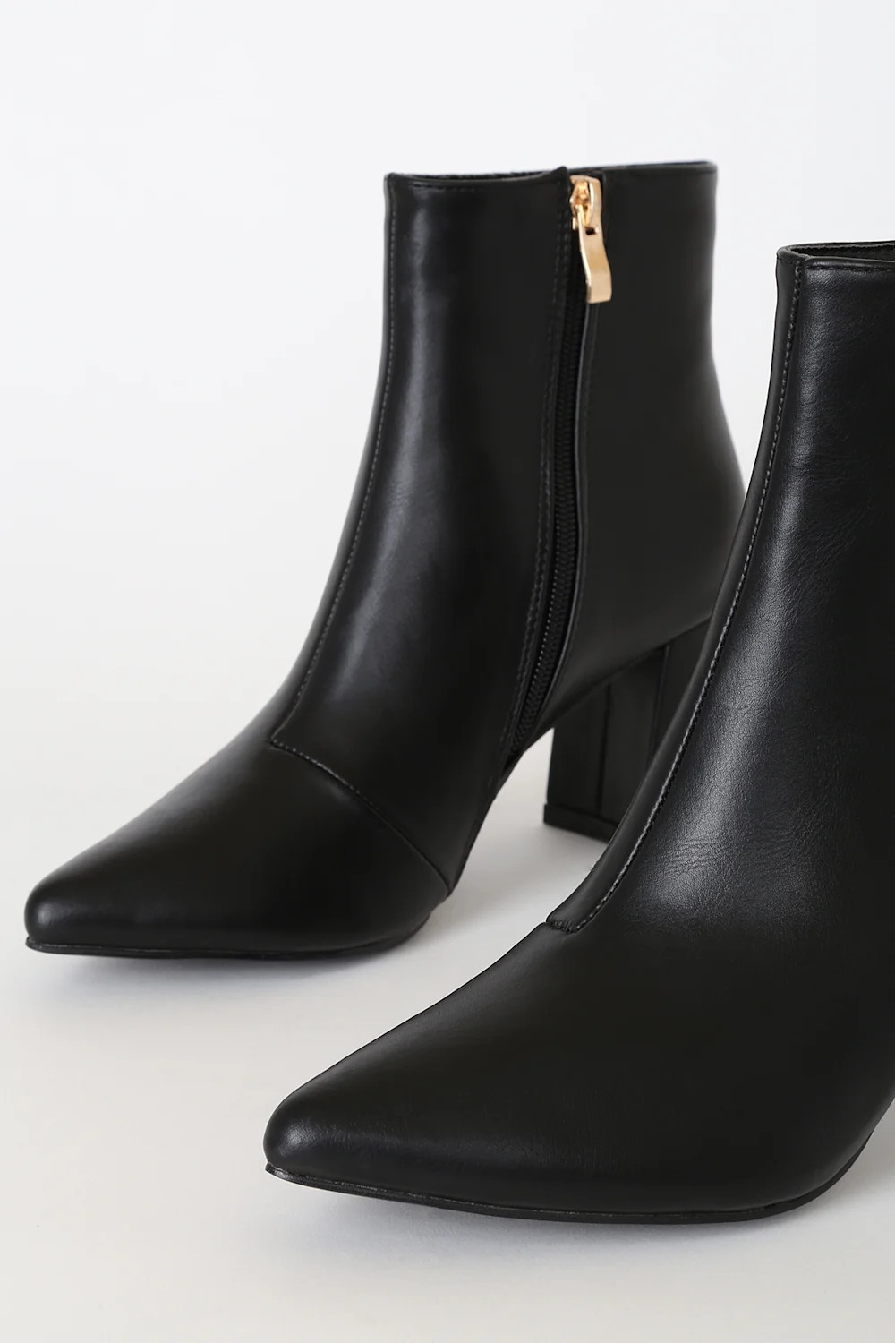 Sarai Black Pointed-Toe Ankle Booties | Lulus