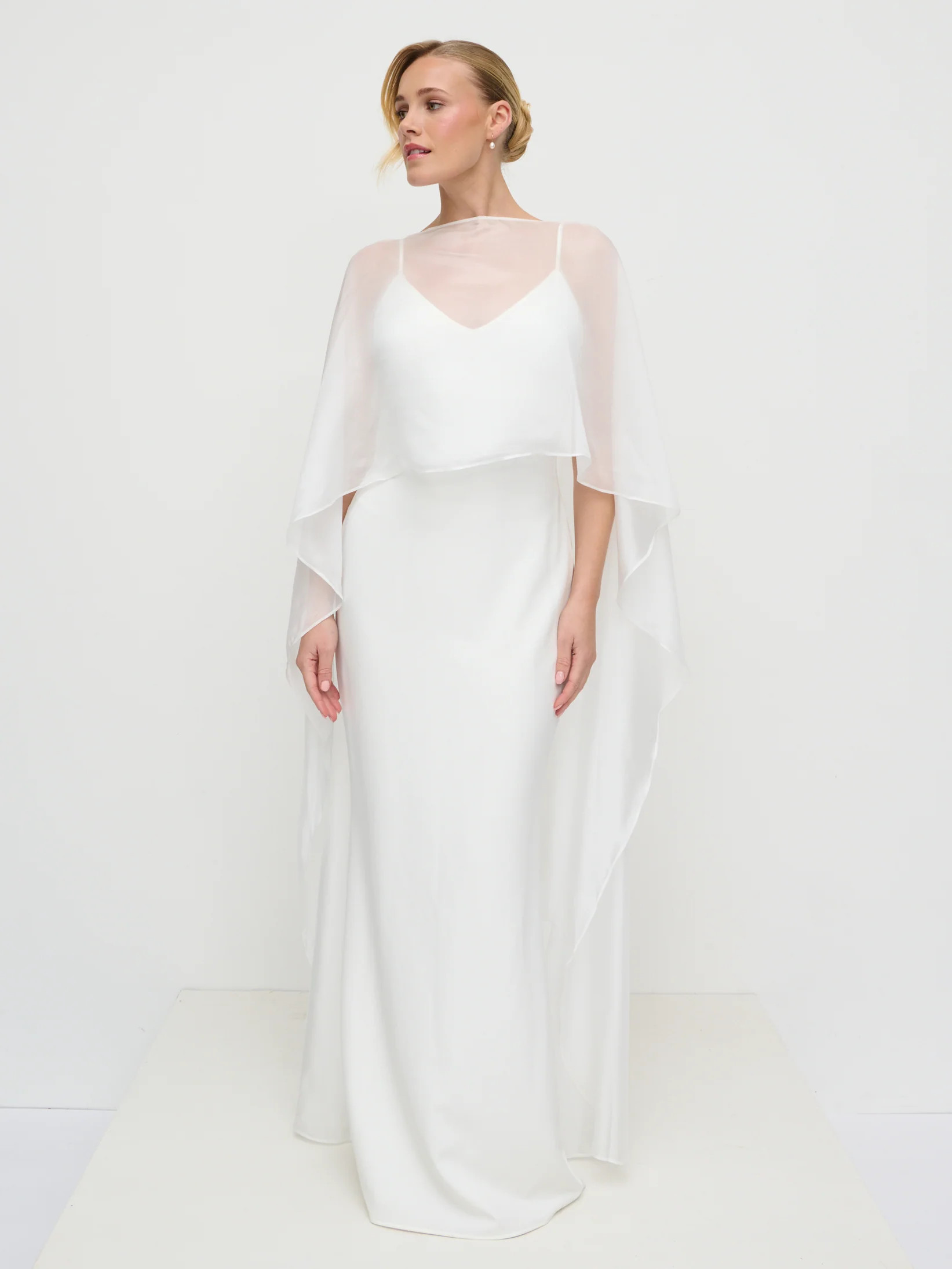 Almada Draped Organza Cape | Pretty Lavish (UK)