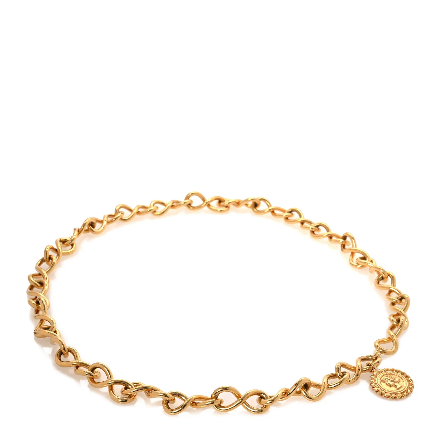 CC Medallion Chain Belt Gold | FASHIONPHILE (US)