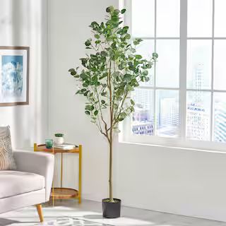 Noble House Bayou 6 ft. Green Artificial Eucalyptus Tree 84002 - The Home Depot | The Home Depot