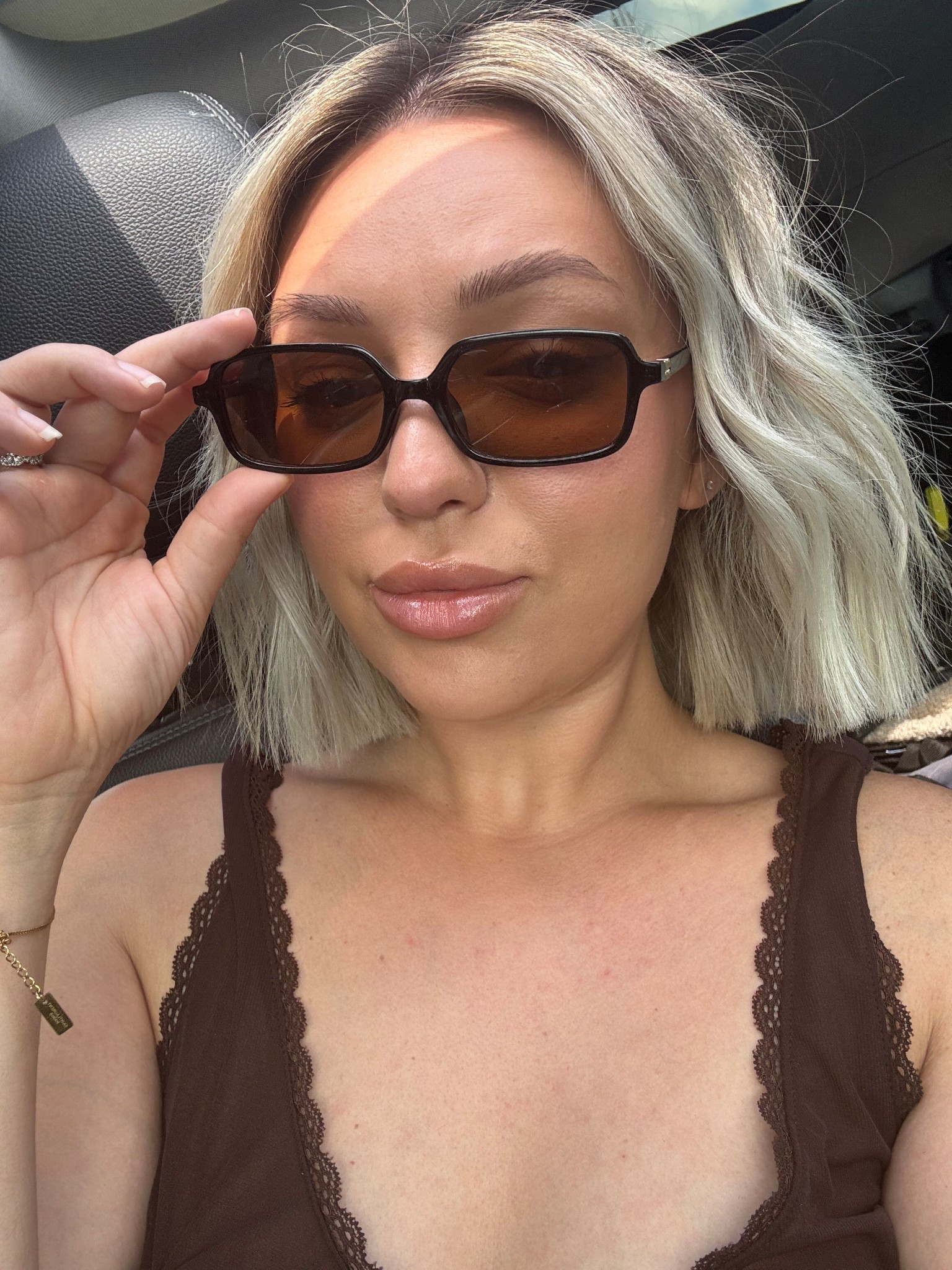 Lots of questions about these sunglasses!! Come in lots of colors - on Amazon!! Got the set of two for $20 black and brown 